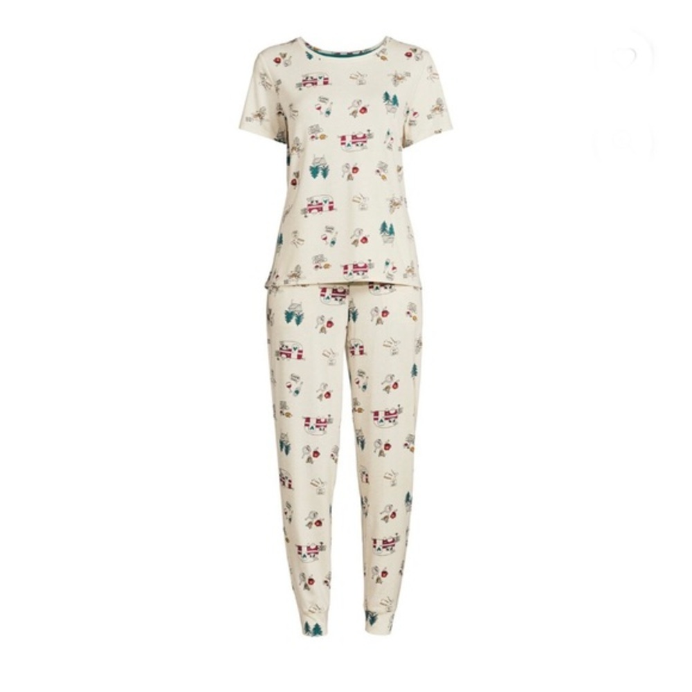 Glamping s'mores 2-piece‎ Women’s plus size shirt & joggers pajama set size 3XL